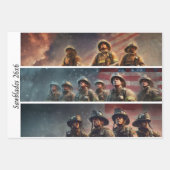 Feuille De Papier Cadeau Decoupage Proud Firefighters American Flag  (Devant 2)