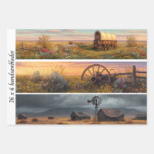 Feuille De Papier Cadeau Decoupage Rustic 26x6 Handsaw Art Panels (Devant 3)