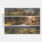 Feuille De Papier Cadeau Decoupage Rustic 26x6 Handsaw Art Panels (Devant)