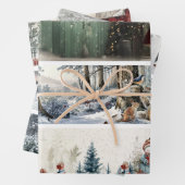 Feuille De Papier Cadeau Decoupage Winter Sawblade Set 26x6  (En situation)