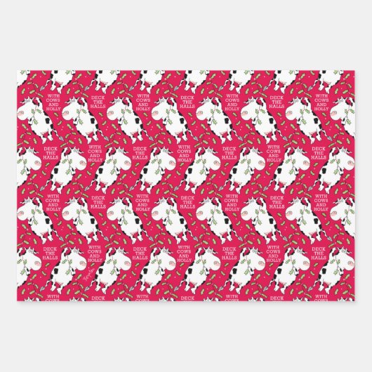 Feuille De Papier Cadeau DÉCOUVREZ LES HALLS AVEC DES VACHES ET SAINTE Sand (Devant)