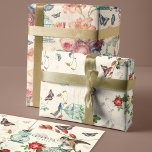 Feuille De Papier Cadeau Dédoupage vintage de cage à oiseaux, papillons et<br><div class="desc">Feuilles de papier de style vintage élégant et ancien. Design avec papillons vintages, botaniques floraux, oiseaux et cages d'oiseaux qui créent ce bel ensemble vintage de feuilles de papier d'emballage découpage. Idéal pour découpage de meubles, cadeau d'emballage, et bien plus encore! Nous avons une large sélection de modèles de découpage....</div>