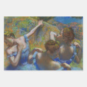 Feuille De Papier Cadeau Degas Blue Dancers Pastel Fine Art Masterpiece (Devant)