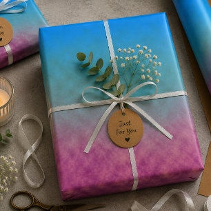 Feuille De Papier Cadeau Dégradé Céleste