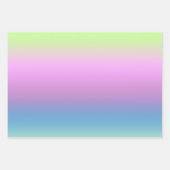Feuille De Papier Cadeau Dégradé lumineux. (Devant)