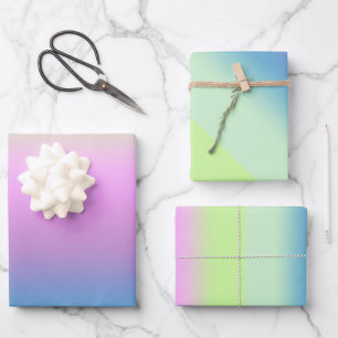 Feuille De Papier Cadeau Dégradé lumineux.