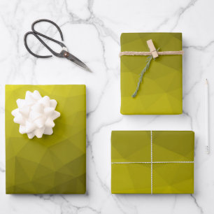 Feuille De Papier Cadeau Dégradé ombré foncé jaune motif géométrique en mai
