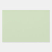 Feuille De Papier Cadeau Délicat vert et gris, art déco. (Devant 3)