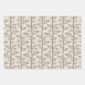 Feuille De Papier Cadeau Delicate Flower Buds Bloom Soft Elegant Floral (Devant 3)