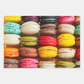 Feuille De Papier Cadeau Délice de Macaron (Devant)