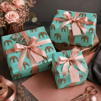 Feuille De Papier Cadeau Délice d'Éléphant Mignon