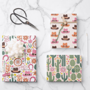 Feuille De Papier Cadeau Délices de Fille de l'Ouest