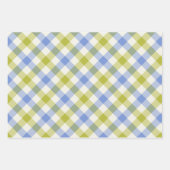 Feuille De Papier Cadeau Delphinium Gingham (Devant)