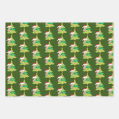 Feuille De Papier Cadeau dentelle de Noël festive (Devant)