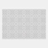 Feuille De Papier Cadeau Dentelle grise (Devant)