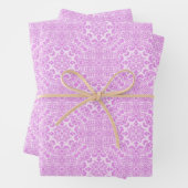 Feuille De Papier Cadeau Dentelle rose (En situation)