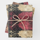 Feuille De Papier Cadeau Dentelle victorienne Shabby Lourde Poids Découpage (En situation)