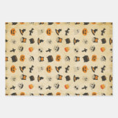 Feuille De Papier Cadeau Déplaisant Cute Halloween Thème Motif (Devant)