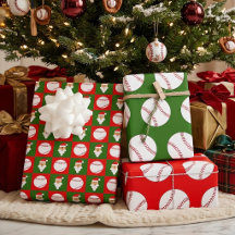 Des balles de baseball et le Père Noël Rouge et Ve