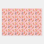 Feuille De Papier Cadeau Des bébés animaux mignons (Devant)