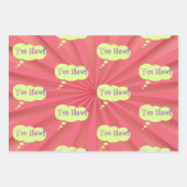 Feuille De Papier Cadeau des chaussures de cheval selles, yeehaw ! (Devant)