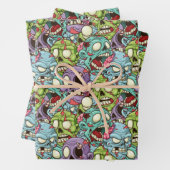 Feuille De Papier Cadeau Des zombies ! (En situation)