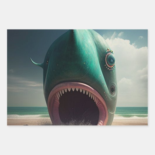 Feuille De Papier Cadeau Desert Monstre (Devant 2)