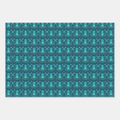 Feuille De Papier Cadeau Design bleu marine (Devant 3)