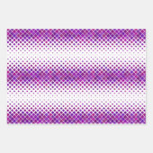 Feuille De Papier Cadeau Design de diamants Magenta Violet (Devant 2)