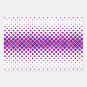 Feuille De Papier Cadeau Design de diamants Magenta Violet (Devant)