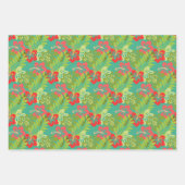 Feuille De Papier Cadeau Design de fleurs tropicales (Devant 2)