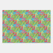 Feuille De Papier Cadeau Design de fleurs tropicales (Devant)