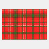 Feuille De Papier Cadeau Design de Motif de Noël Tartan rouge (Devant 2)