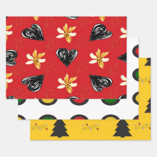 Feuille De Papier Cadeau Design de Noël