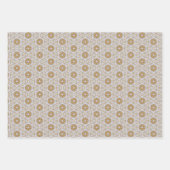 Feuille De Papier Cadeau Design d'ivoire et d'or éblouissant (Devant 2)