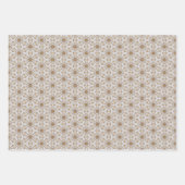 Feuille De Papier Cadeau Design d'ivoire et d'or éblouissant (Devant)