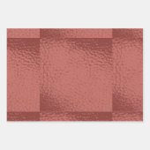 Feuille De Papier Cadeau Design en cuir Faux Bronze Riche (Devant)