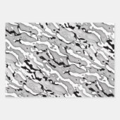 Feuille De Papier Cadeau Design gris clair long de Caméo (Devant)