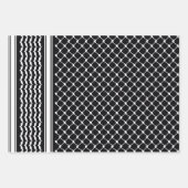 Feuille De Papier Cadeau Design Motif noir palestinien Keffiyeh (Devant 2)