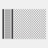 Feuille De Papier Cadeau Design Motif noir palestinien Keffiyeh (Devant)