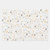 Feuille De Papier Cadeau Design Motif Terrazzo (Devant)