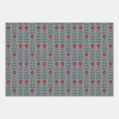 Feuille De Papier Cadeau Design nordique rose et gris (Devant)