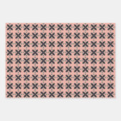 Feuille De Papier Cadeau Design nordique rose et gris (Devant 3)
