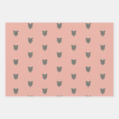 Feuille De Papier Cadeau Design nordique rose et gris (Devant 2)