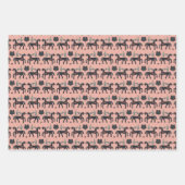 Feuille De Papier Cadeau Design nordique rose et gris (Devant)