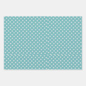 Feuille De Papier Cadeau Design point bleu et vert (Devant 3)