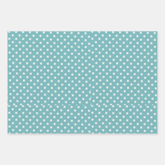 Feuille De Papier Cadeau Design point bleu et vert (Devant 3)