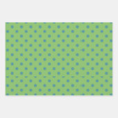 Feuille De Papier Cadeau Design point bleu et vert (Devant 2)