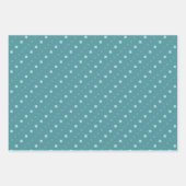 Feuille De Papier Cadeau Design point bleu et vert (Devant)