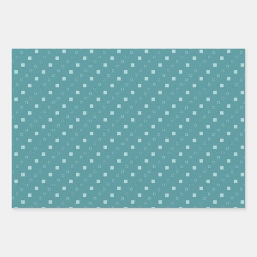 Feuille De Papier Cadeau Design point bleu et vert (Devant)
